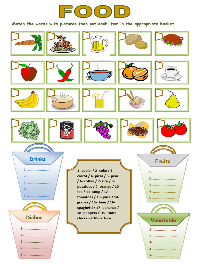 Food Fun Activities | PDF