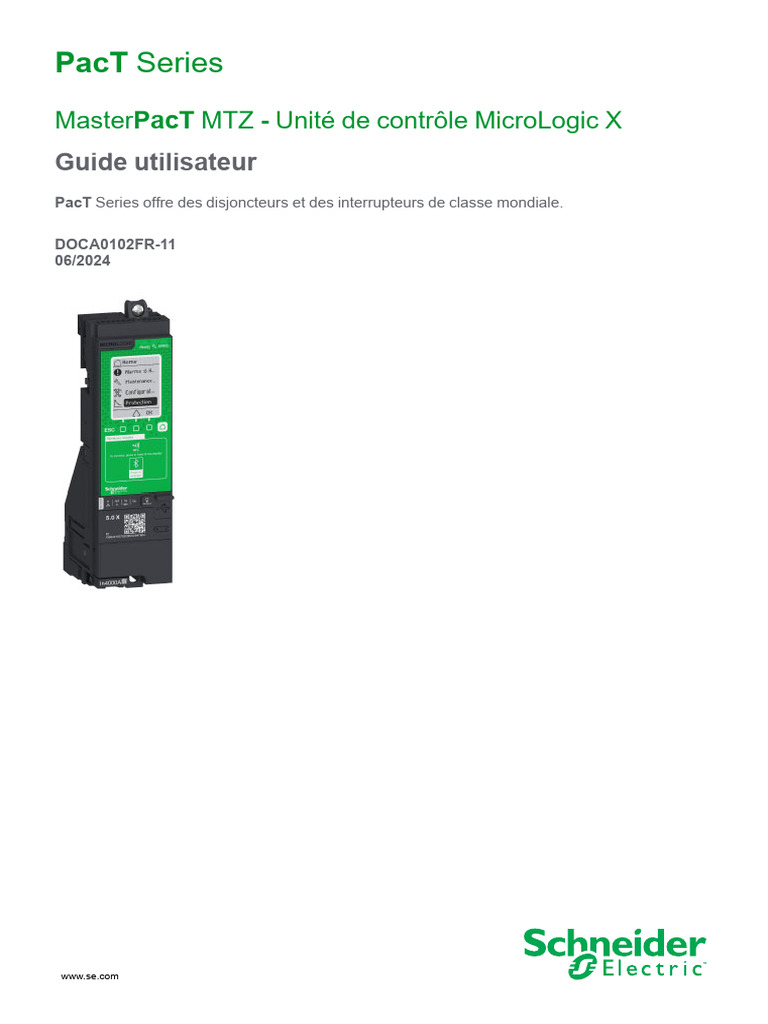Guide utilisateur MasterPacT MTZ MicroLogic X | PDF | Informatique ...