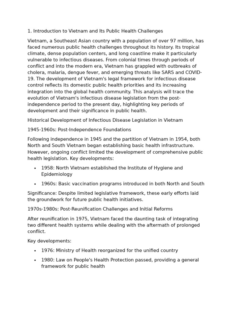 Introduction To Vietnam And Its Public Health Challenges Pdf Public