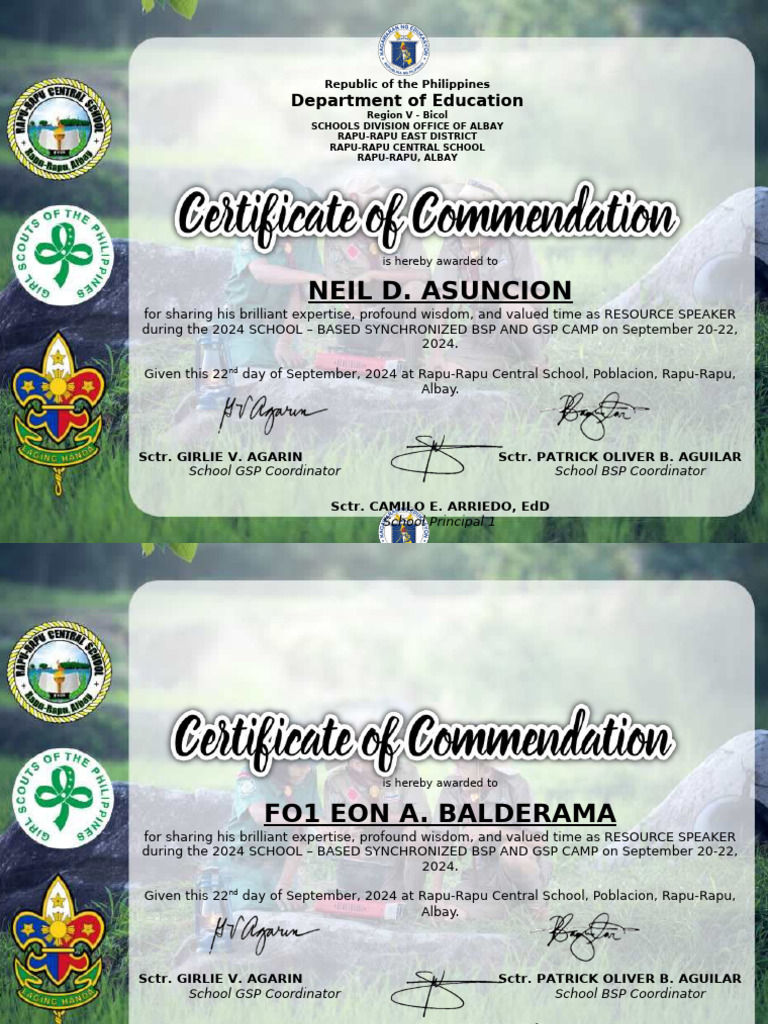 2024 BSP GSP Camp Awards Ceremony | PDF