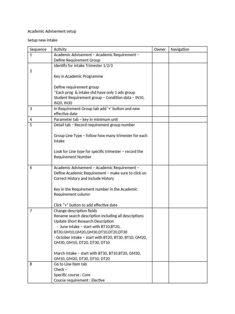 Academic Advisement Setup | PDF | Computing | Computer Programming
