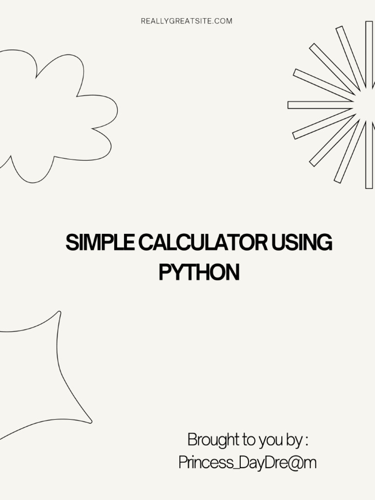 Simple Calculator Using Python | PDF