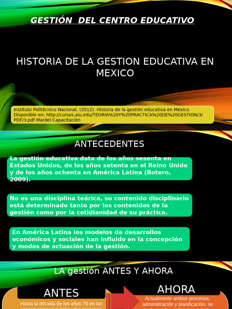 Evolución de la Gestión Educativa en México | PDF | México | Escuelas