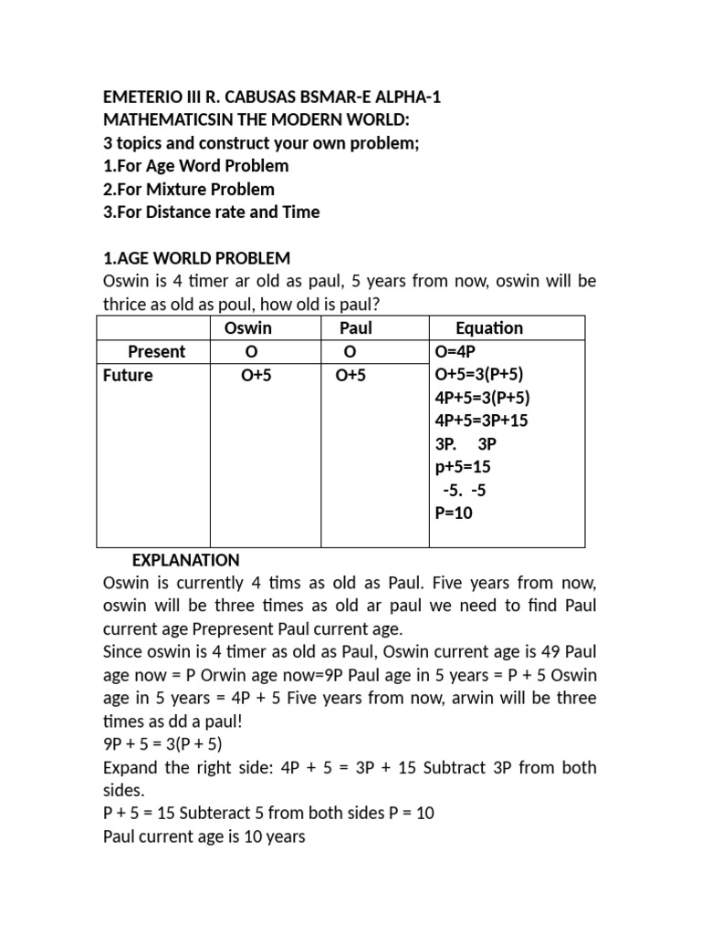 Mathematics in The Modern World | PDF | Equations | Variable (Mathematics)