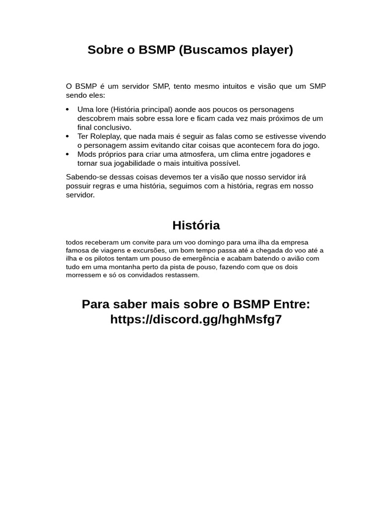 Sobre o BSMP | PDF | Esportes e Recreação