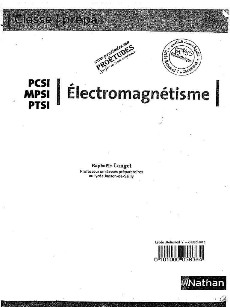 Nathan - Electromagnétisme MPSI | PDF