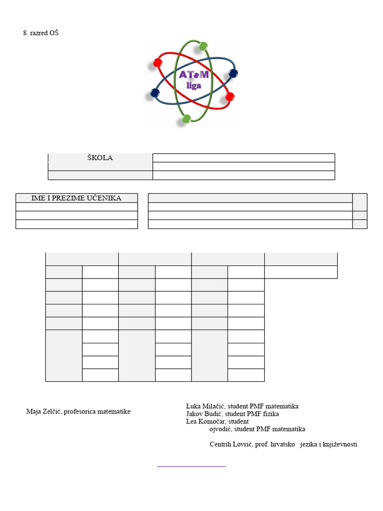 Test OS 8 Raz 2 Kolo 2022 23 | PDF