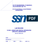 SSN College of Engineering, It Highway, KALAVAKKAM-603 110: Lab Record