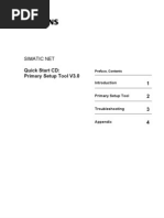 Simatic Net: Quick Start CD: Primary Setup Tool V3.0 1 2 3 4