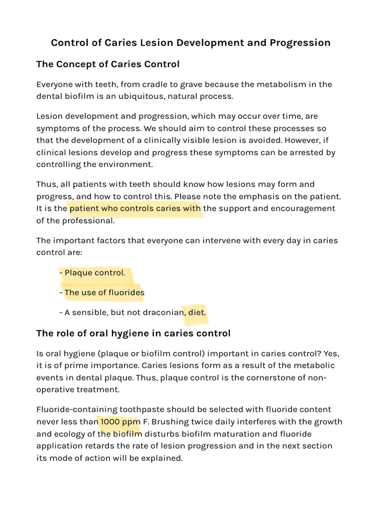 1730555506948the Consept of Caries Control LC | PDF | Oral Hygiene ...