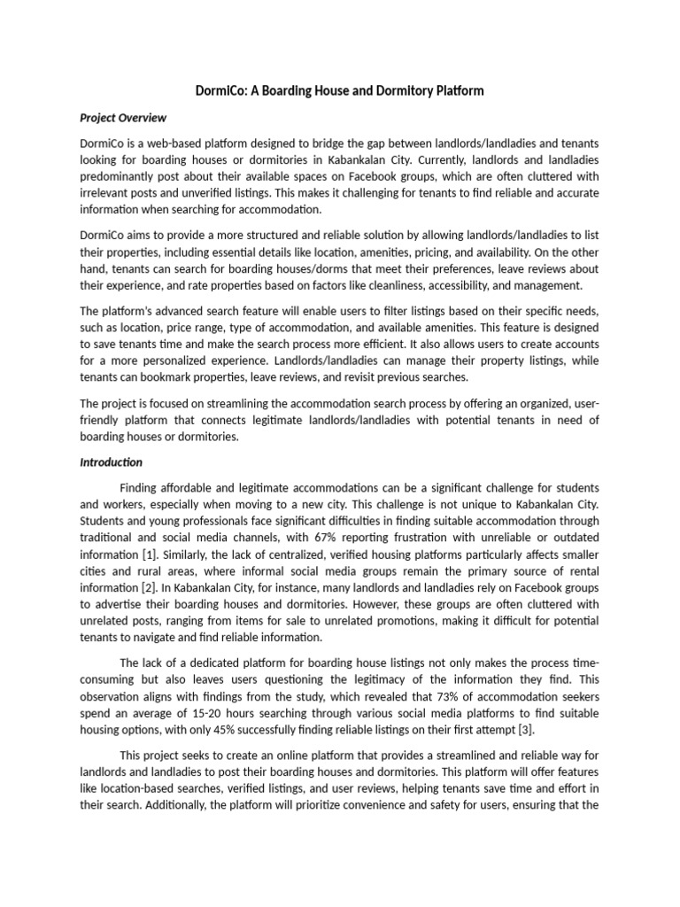 DormiCo: Streamlined Housing Solutions | PDF | Landlord | Facebook