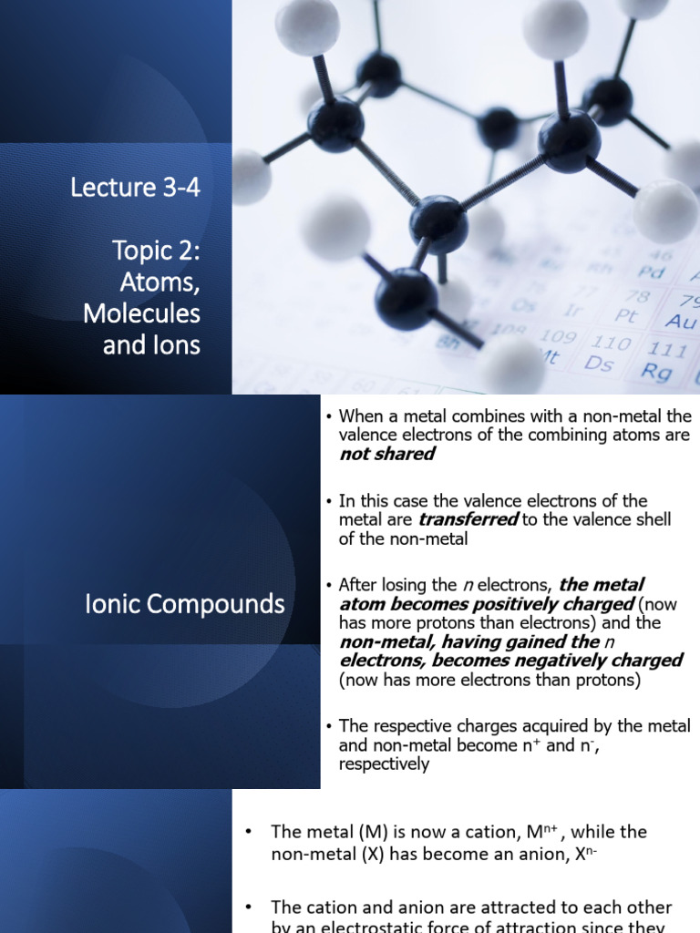 Lecture 10 New | PDF | Ion | Ionic Bonding