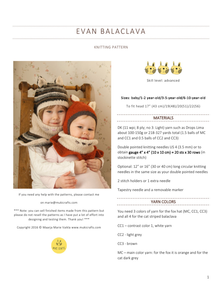 Evan Hat | PDF | Knitting | Basic Knitted Fabrics