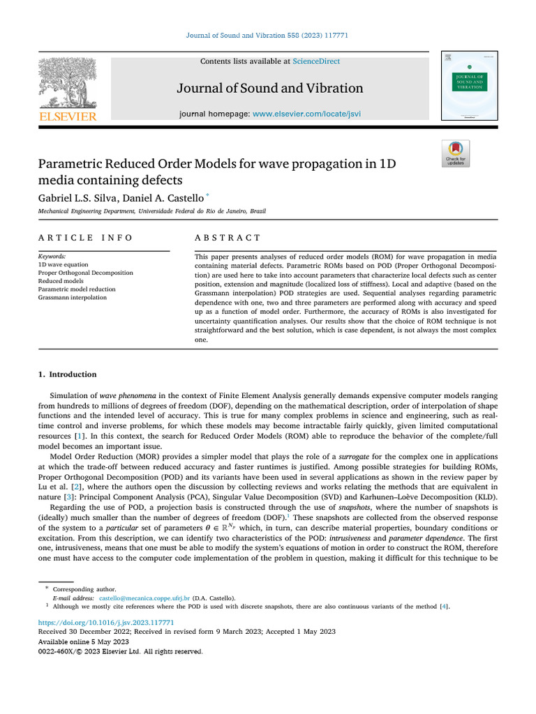 Reduced Order Models for 1D Wave Defects | PDF | Mathematics ...