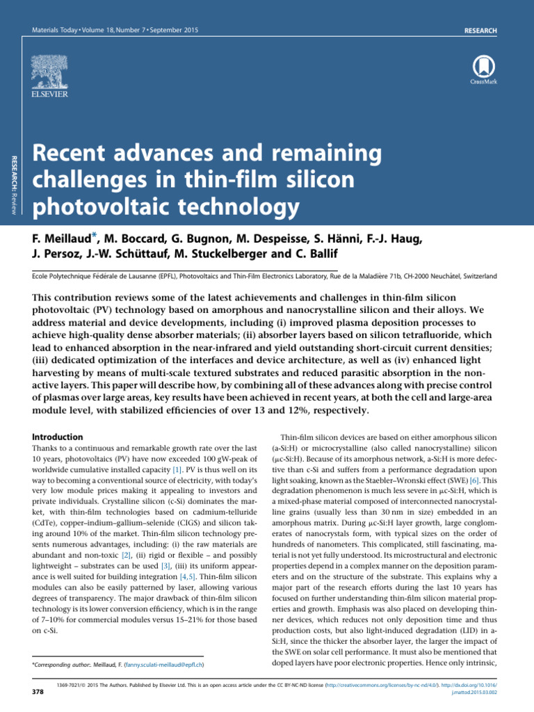 1 s2.0 S1369702115000826 Main | PDF | Thin Film Solar Cell | Solar Cell