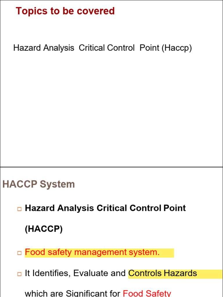 1 Hazard Analysis Critical Control Point ccp-160902155941 | PDF ...