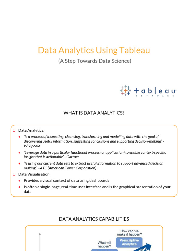 Tableau Training for Data Visualization | PDF | Data Analysis | Analytics
