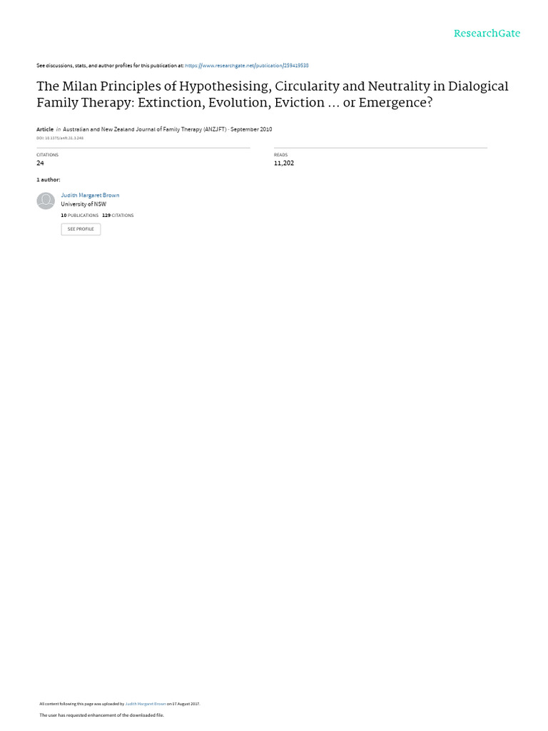 The MIlanprinciplesindialogicalfamilytherapy | PDF | Family Therapy ...
