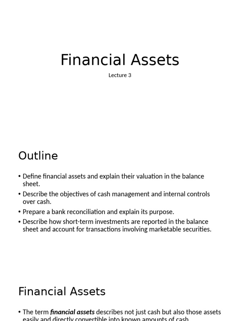 Financial Assets | PDF | Investing | Banks