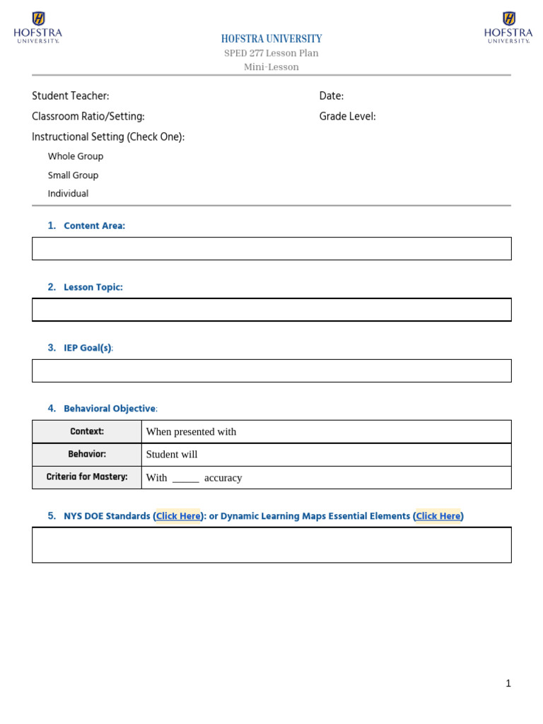 HG SPED 245 UDL Sample Lesson Plan Template | PDF | Career & Growth ...