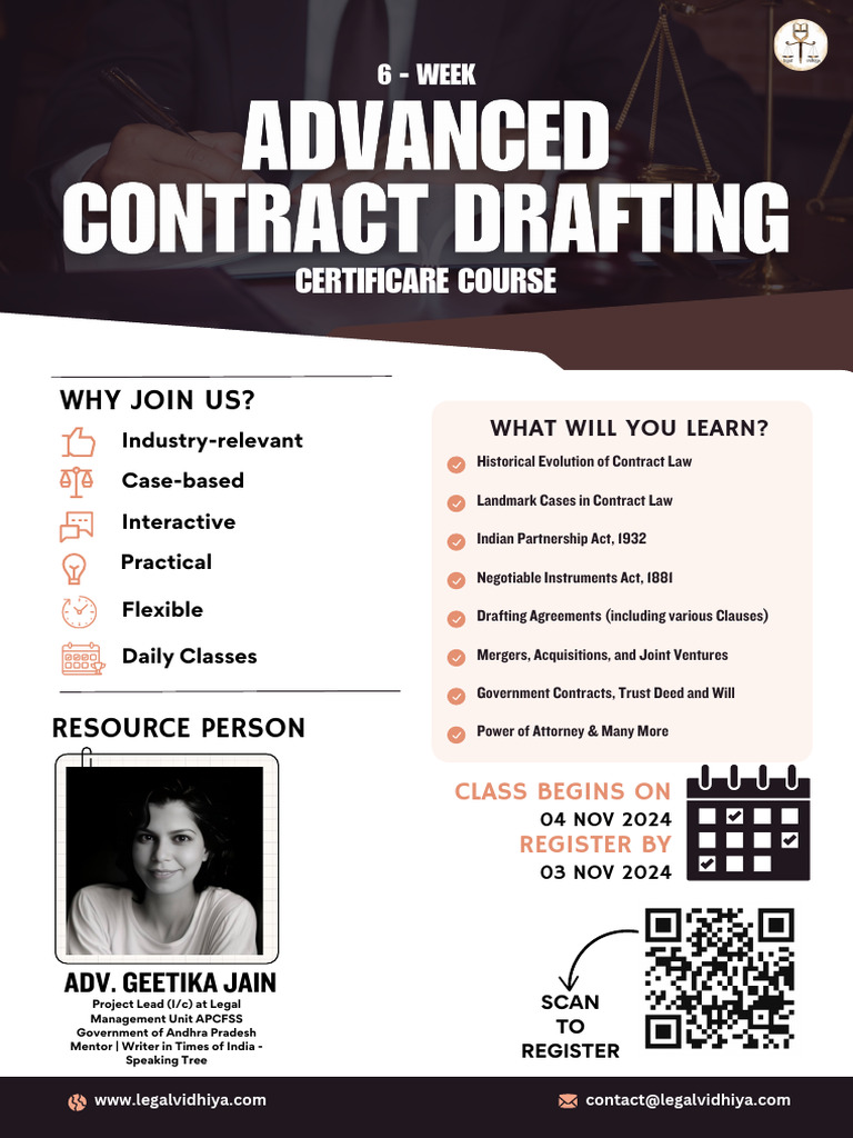 Advanced Contract Drafting Course | PDF | Guarantee | Breach Of Contract