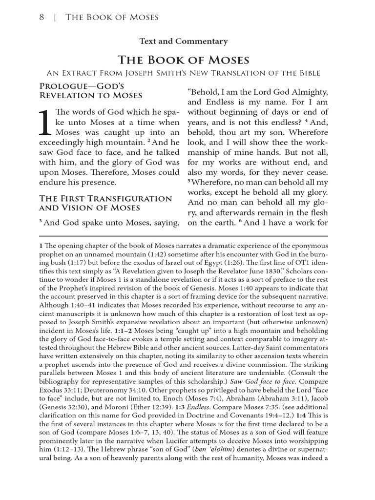 02 PGP Study Edition Moses 1 | PDF | Moses | Glory (Religion)