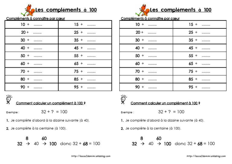 Les compléments à 100 expliqués | PDF