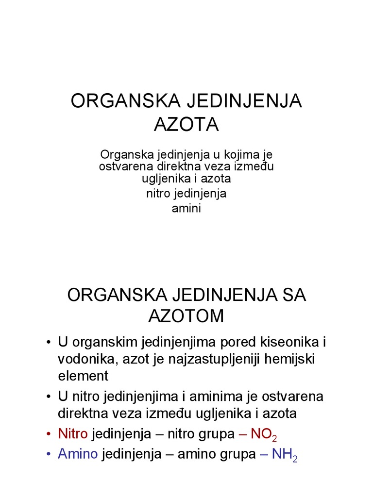 Anska Jedinjenja Azota | PDF