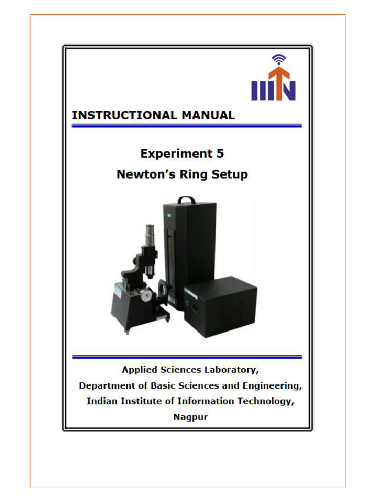 ASL 101 - Expt 5 - Newton's Ring Setup | PDF | Frequency ...