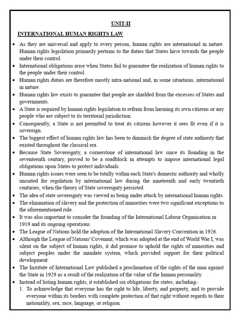 Overview of International Human Rights Law | PDF | Human Rights ...
