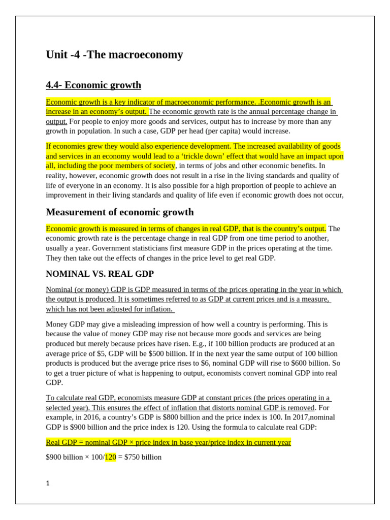 Understanding Economic Growth Dynamics | PDF | Cost Of Living | Inflation