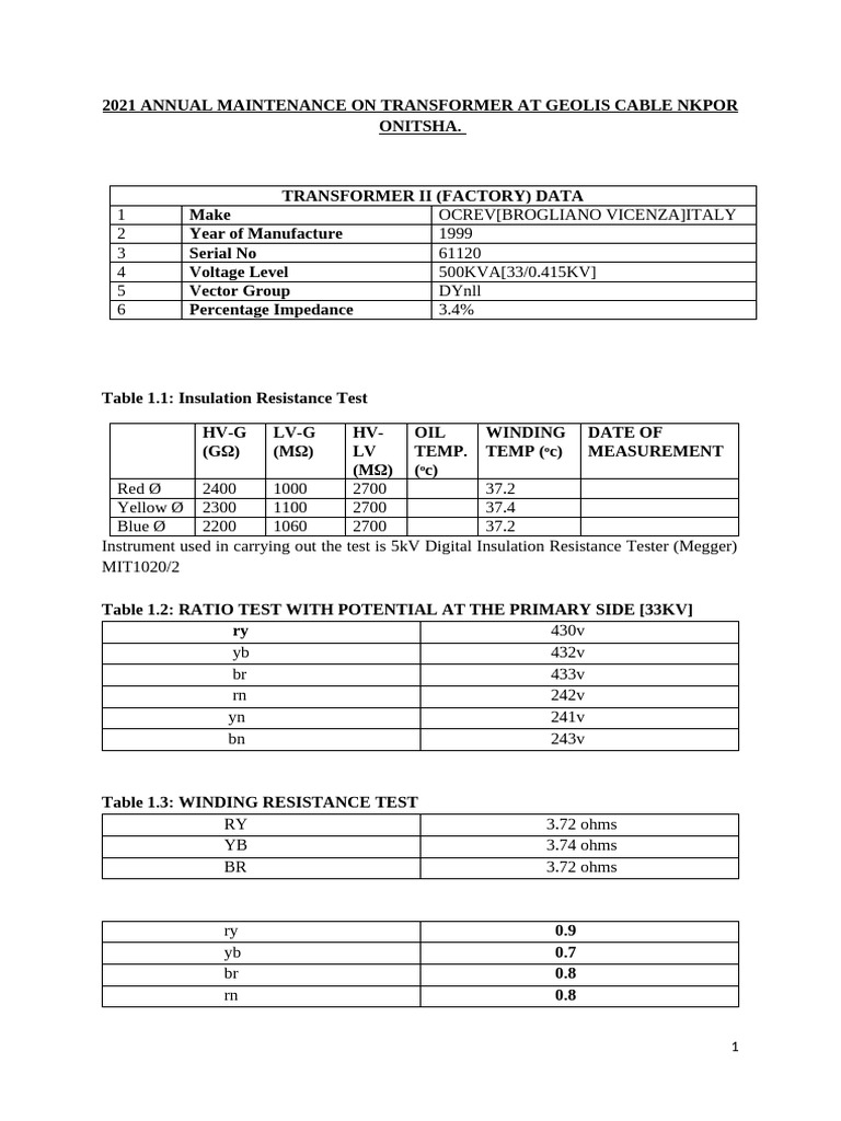 DEMO | PDF | Transformer | Electrical Resistance And Conductance