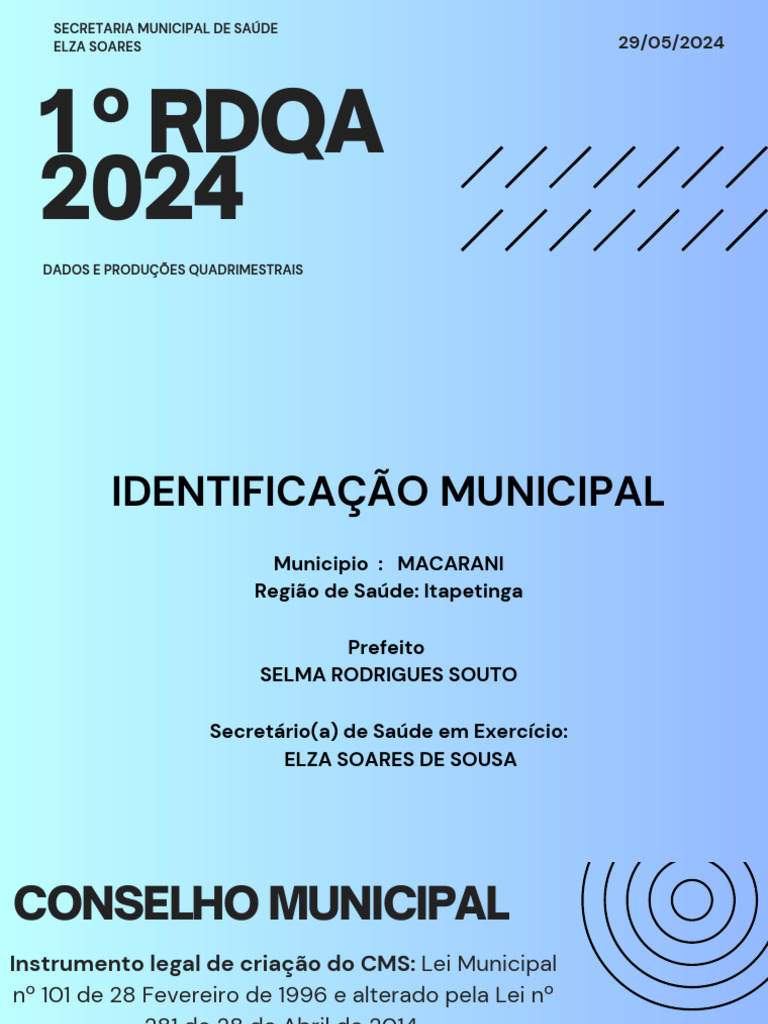 1º RDQA.2024 | PDF | Sistema de saúde