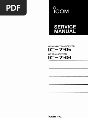 Icom Ic-736, 738 Service Manual | PDF