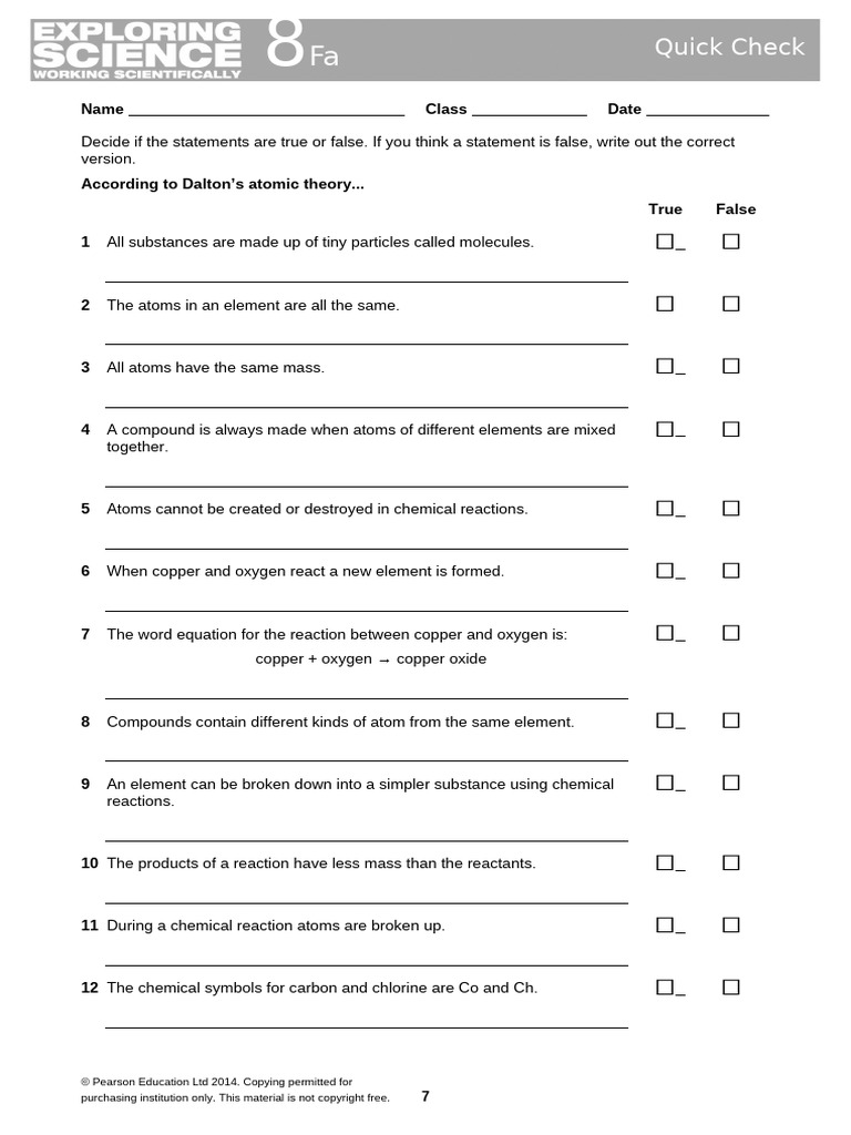 8fa quick check pdf