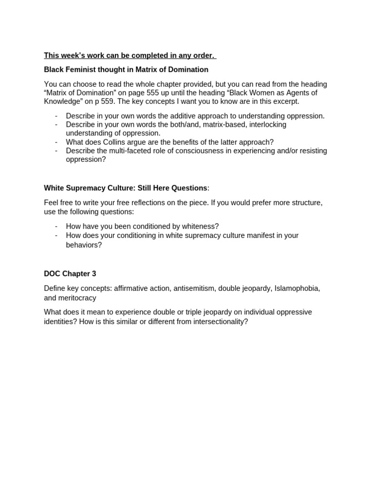Week 5 Reading Guide | PDF