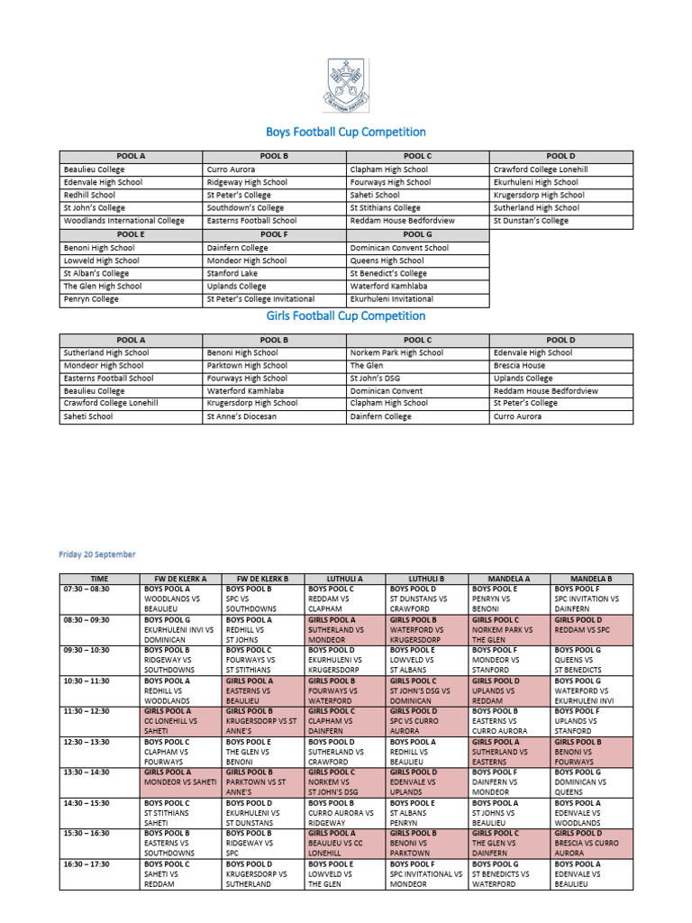 Football Final Programme 13 Sept | PDF | Referee | Ball Games