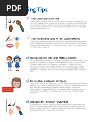 Handwriting Tips