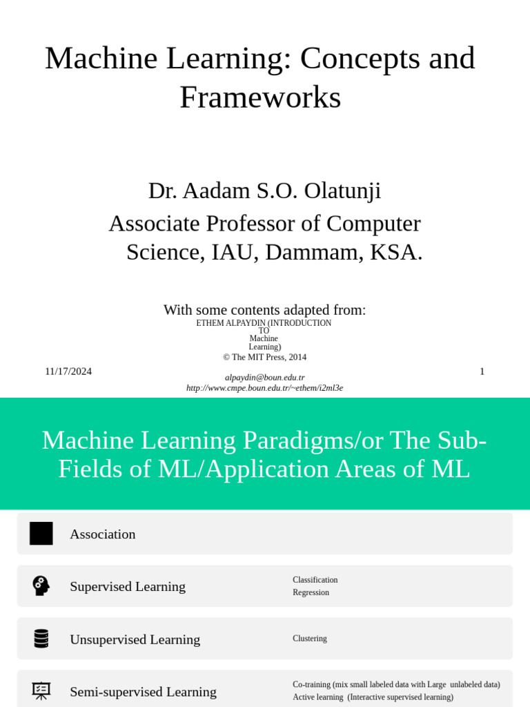 Machine Learning Frameworks Overview | PDF | Machine Learning ...