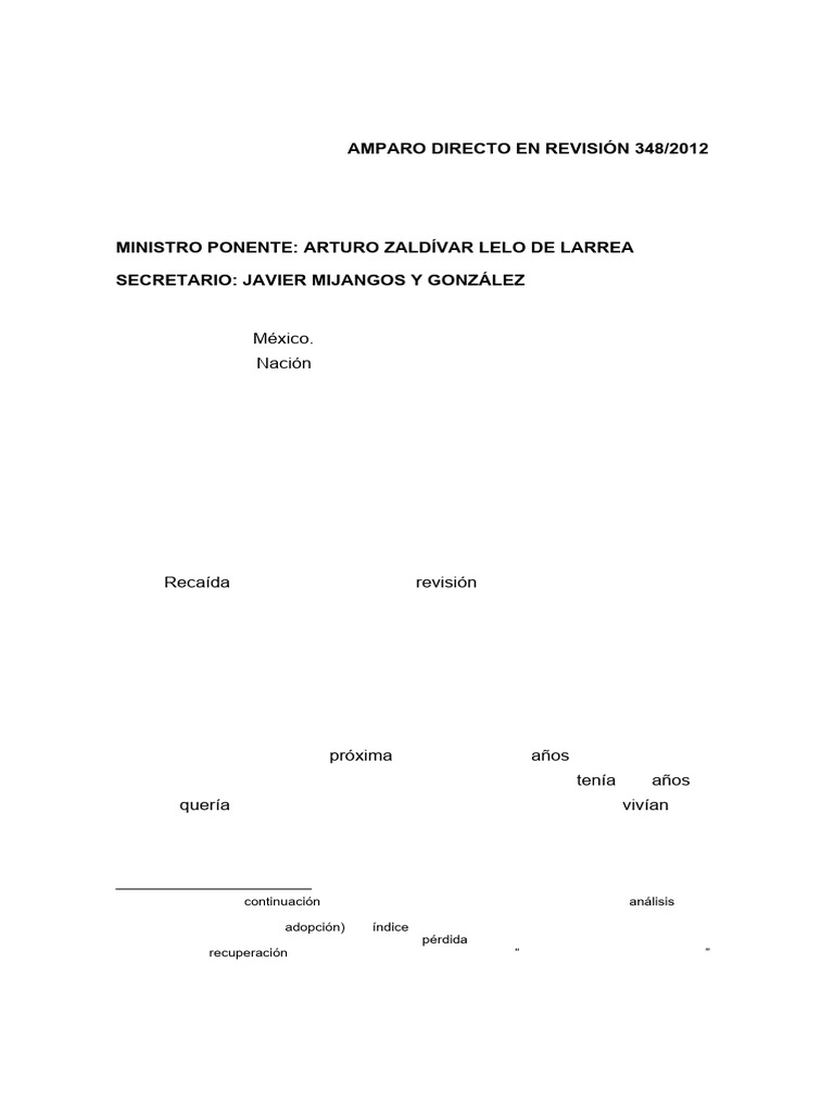 Amparo en Revision | PDF | Adopción | Sentencia (ley)