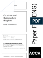 Corporate and Business Law (English) : Monday 12 December 2011