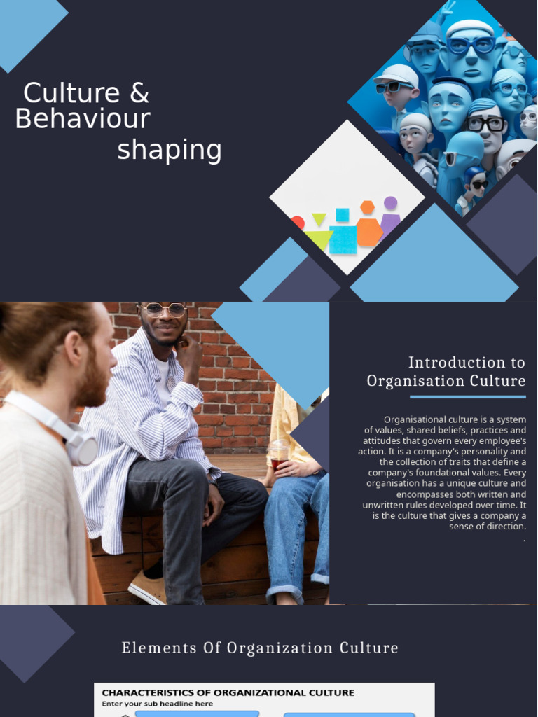 Culture & Behaviour Shaping | PDF | Organizational Culture | Social ...