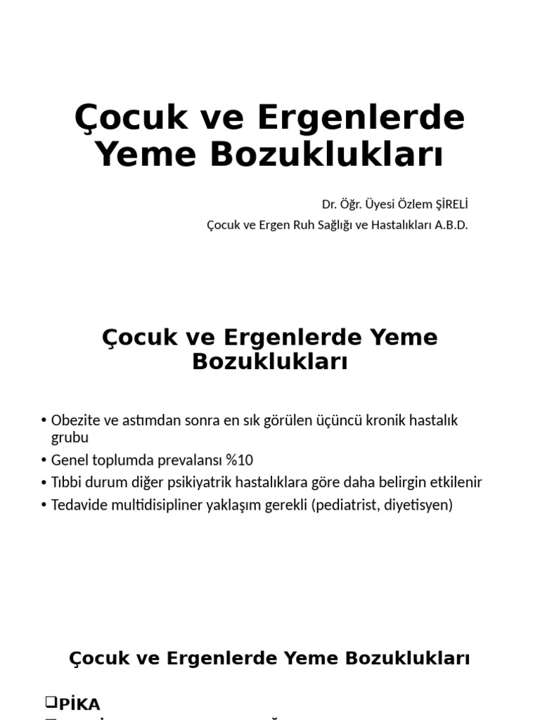 Yeme Bozuklukları | PDF