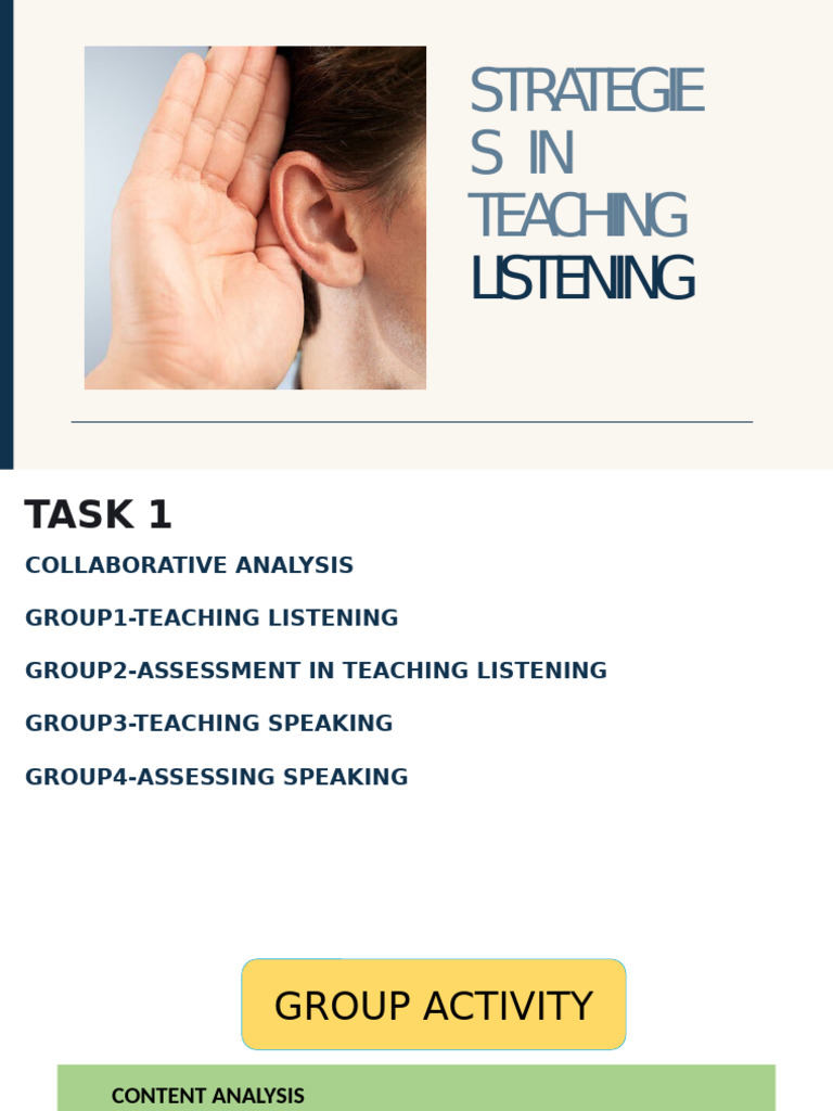Teaching Listening Strategies Guide | PDF | Reading Comprehension ...