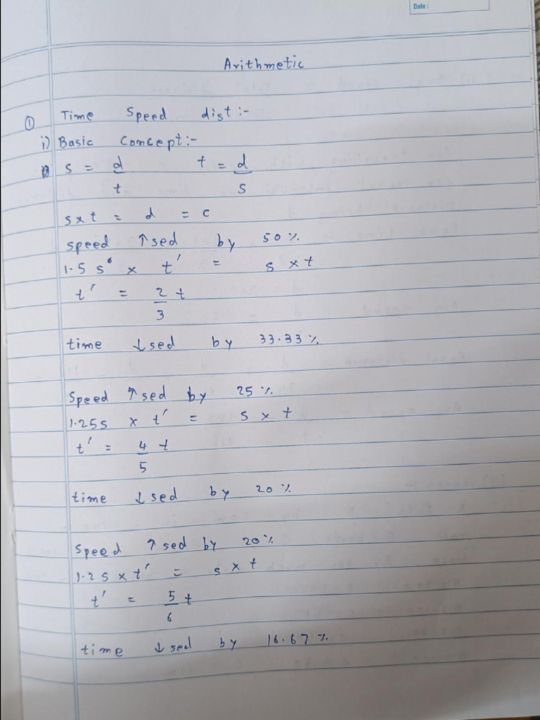 Time Speed Distance | PDF