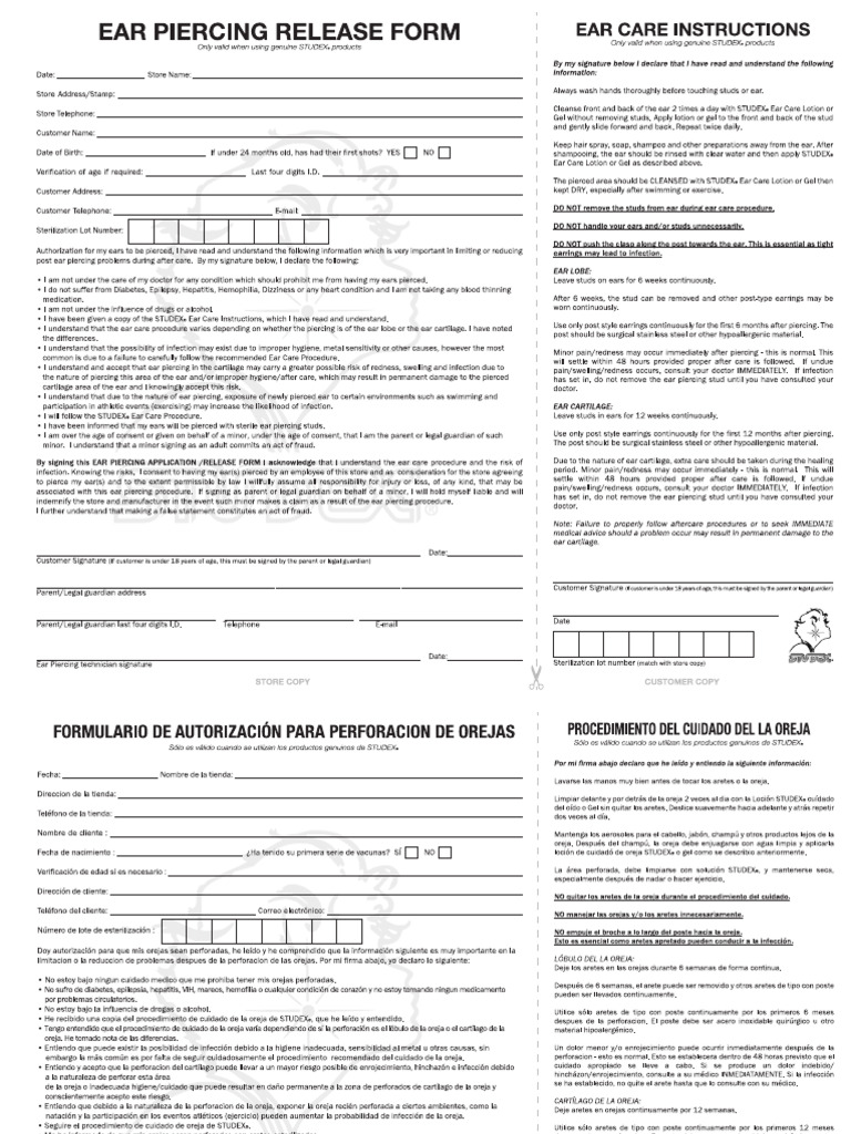 Studex Release Form 2012-1 | PDF