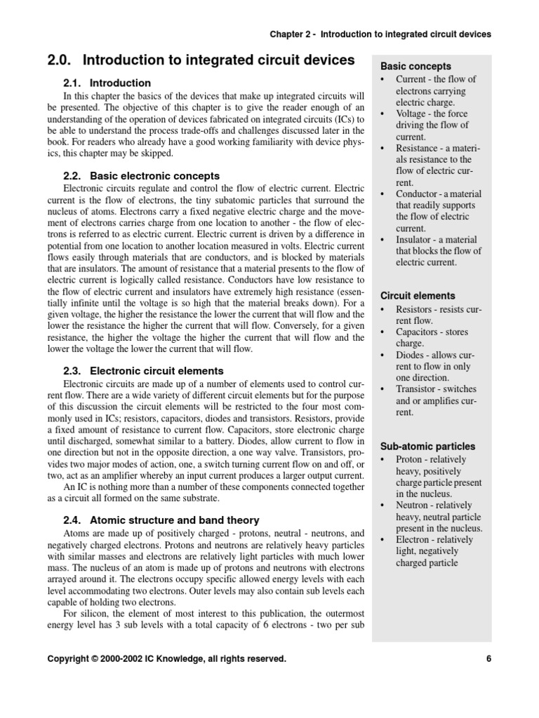 Chapter 2 Introduction To Integrated Circuit Devices Pdf P N