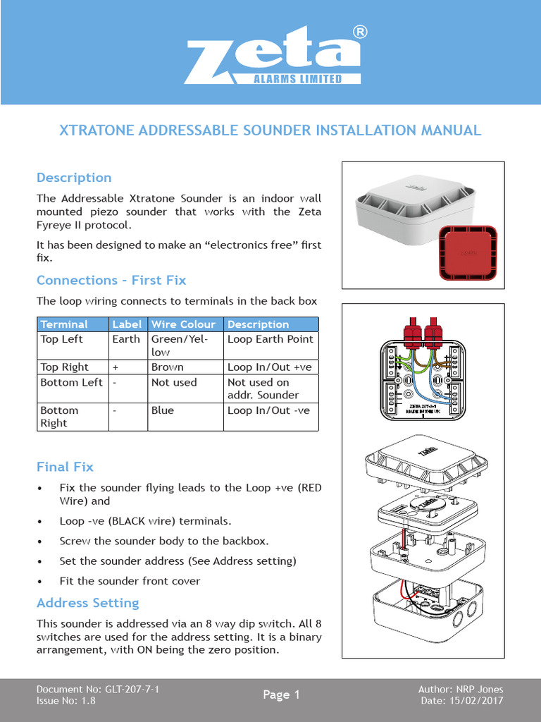 Xtratone Addressable Combined Sounder Beacon Installation Manual | PDF ...