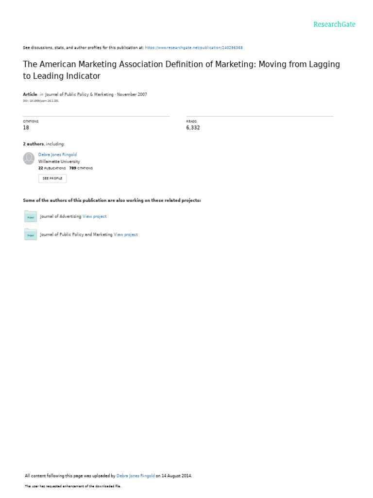 American Marketing Association Definition