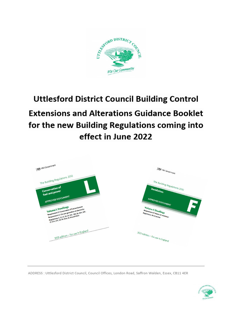 Uttlesford Building Control Guidance 2022 | PDF | Building Insulation ...